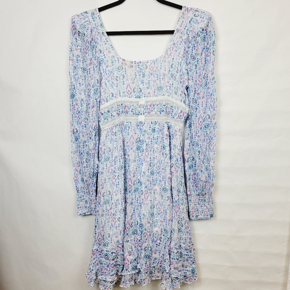 Rococo sand blue metallic mini dress - Picture 8 of 11